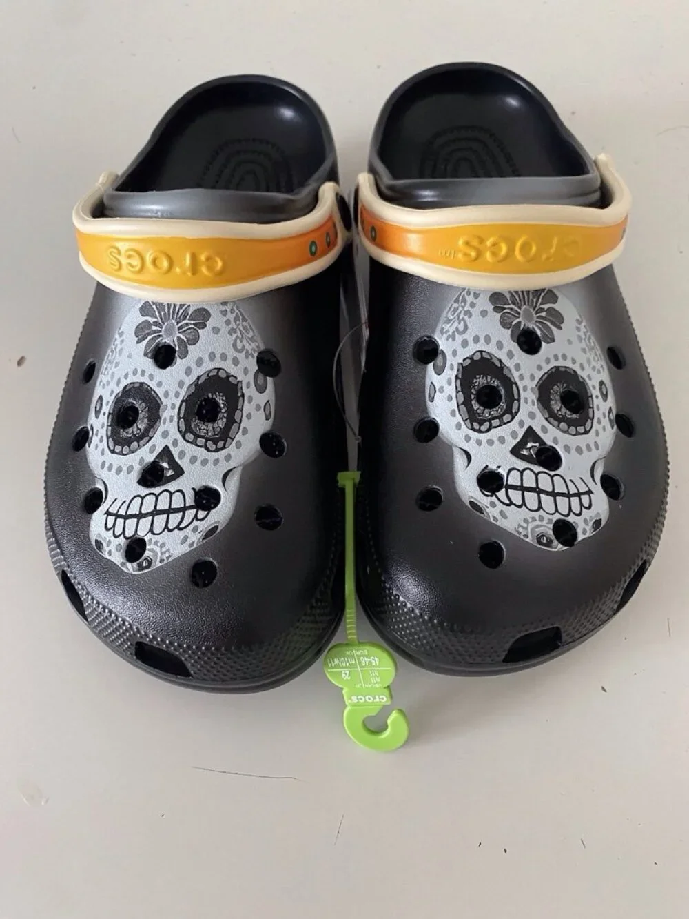 Crocs Day Of The Dead Classic‎ Clogs Skull 212109-0C4 Dia De Muertos Men’s Sz 11